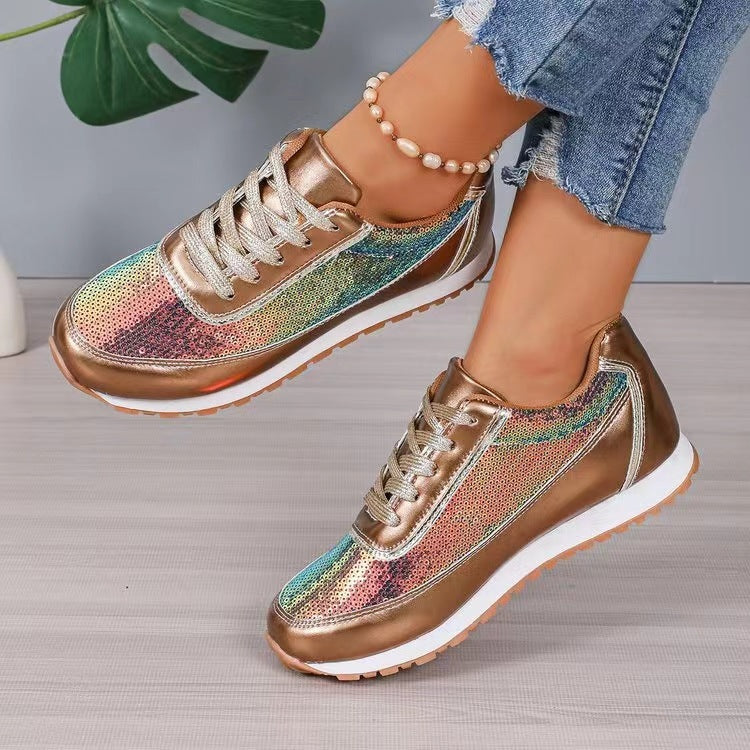 Women's Thick-soled Casual Lin Film Sneaker