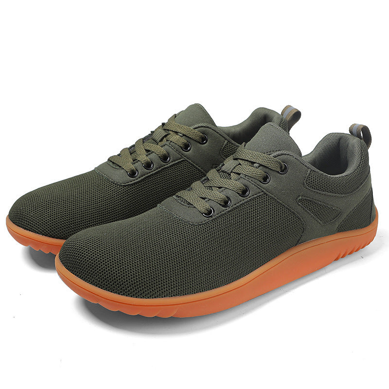 New Wide-toe Running Sports Soft Bottom Indoor Bare Feet Casual Shoes Flying Woven Breathable Mesh Shoes