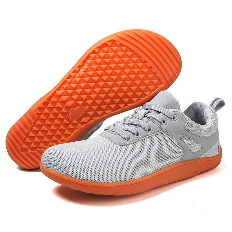 New Wide-toe Running Sports Soft Bottom Indoor Bare Feet Casual Shoes Flying Woven Breathable Mesh Shoes