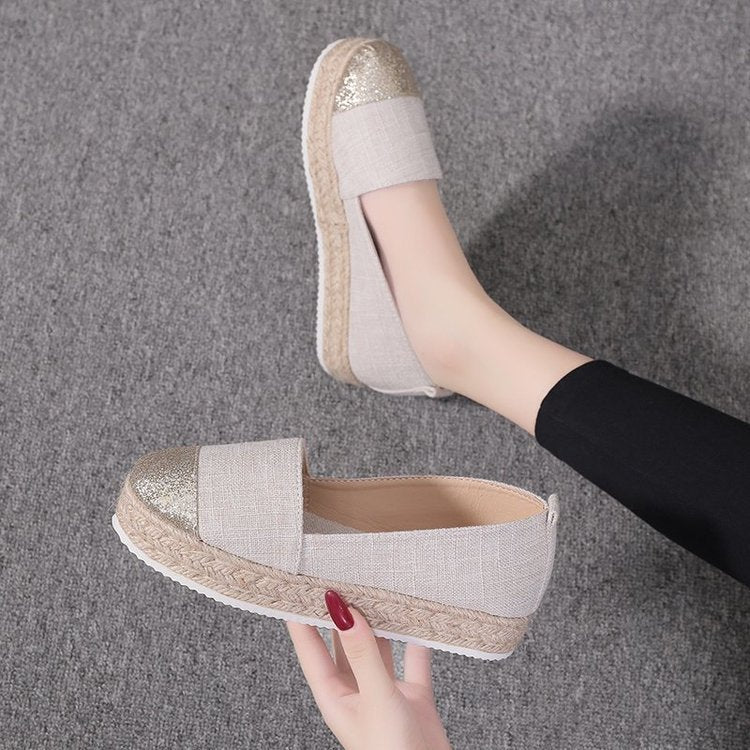 Plus Size Breathable Canvas Shoes Flat
