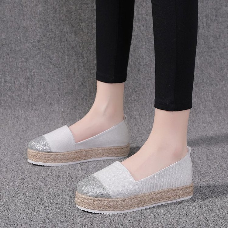 Plus Size Breathable Canvas Shoes Flat
