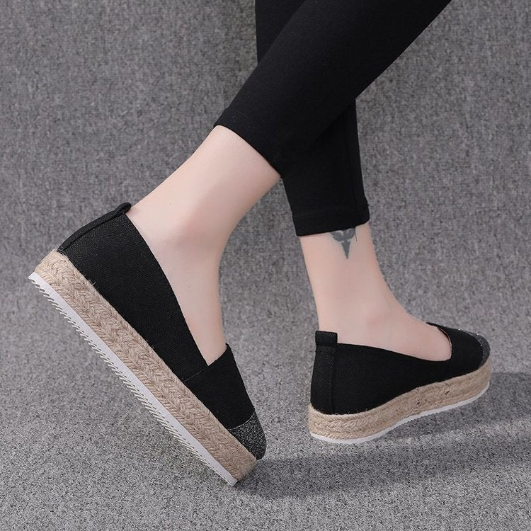 Plus Size Breathable Canvas Shoes Flat