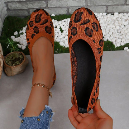 European And American Foreign Trade Plus Size Knit Breathable Low-top Shoes Women