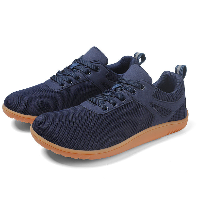 New Wide-toe Running Sports Soft Bottom Indoor Bare Feet Casual Shoes Flying Woven Breathable Mesh Shoes