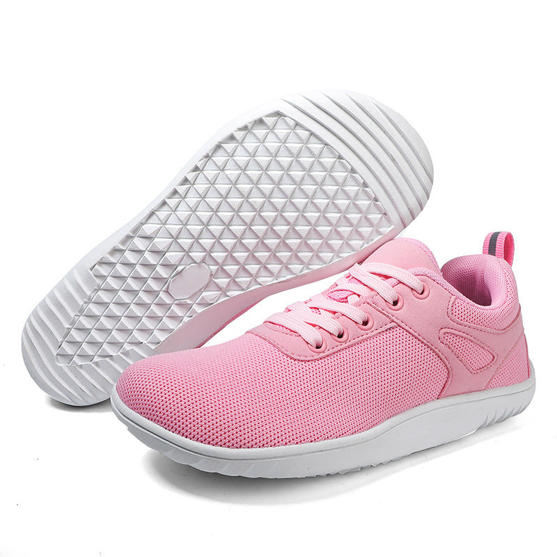 New Wide-toe Running Sports Soft Bottom Indoor Bare Feet Casual Shoes Flying Woven Breathable Mesh Shoes