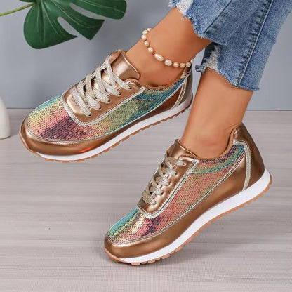 Women's Thick-soled Casual Lin Film Sneaker