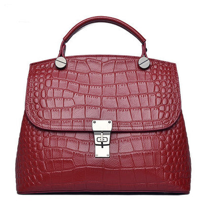 Women's First Layer Cattlehide Leather Fashion Handbag