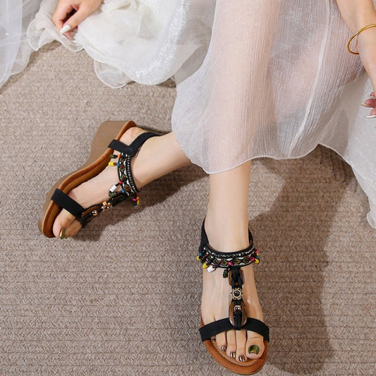 Rhinestone Sandals Korean Style Platform Wedge Women's Shoes