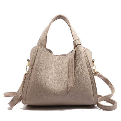 Korean Style Ins New Hong Kong Style Personalized Simple One-shoulder Underarm Bucket Bag Vegetable Basket Retro Crossbody Bag