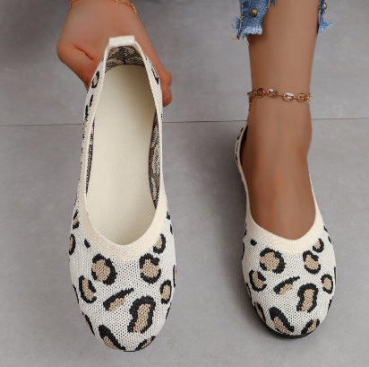 European And American Foreign Trade Plus Size Knit Breathable Low-top Shoes Women
