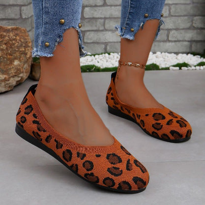 European And American Foreign Trade Plus Size Knit Breathable Low-top Shoes Women