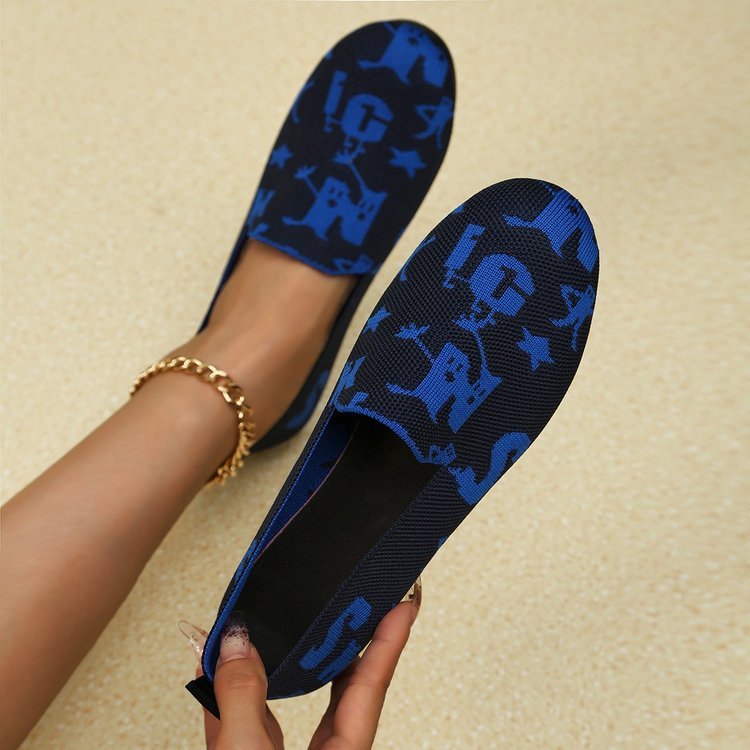 European And American Foreign Trade Plus Size Knit Breathable Low-top Shoes Women