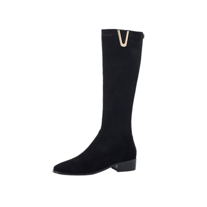 Below The Knee Women's Over-the-knee Skinny Low Heel Large Size Boots