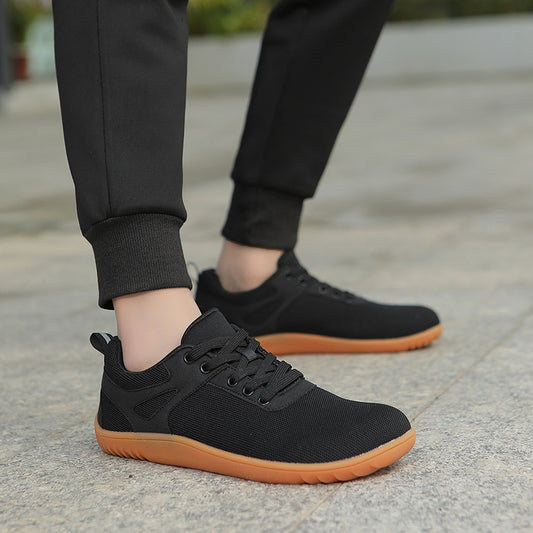 New Wide-toe Running Sports Soft Bottom Indoor Bare Feet Casual Shoes Flying Woven Breathable Mesh Shoes