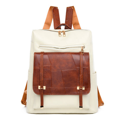 Retro Women's Backpack New High-grade PU Soft Leather Dual-use