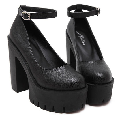 European And American Fashion Buckle Women's Shoes