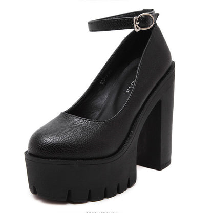 European And American Fashion Buckle Women's Shoes