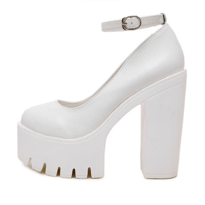 European And American Fashion Buckle Women's Shoes