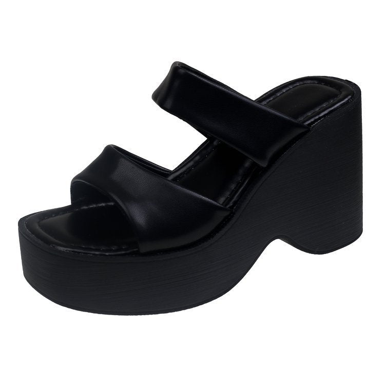 Wedge Platform Platform Slippers Female High Heel Slippers